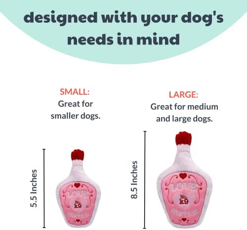 Huxley & Kent לכלבים | Love Pawtion No. K9 | יום האהבה צעצוע כלבים מצחיק | צעצוע של כלב כוח פלאש עם חריק